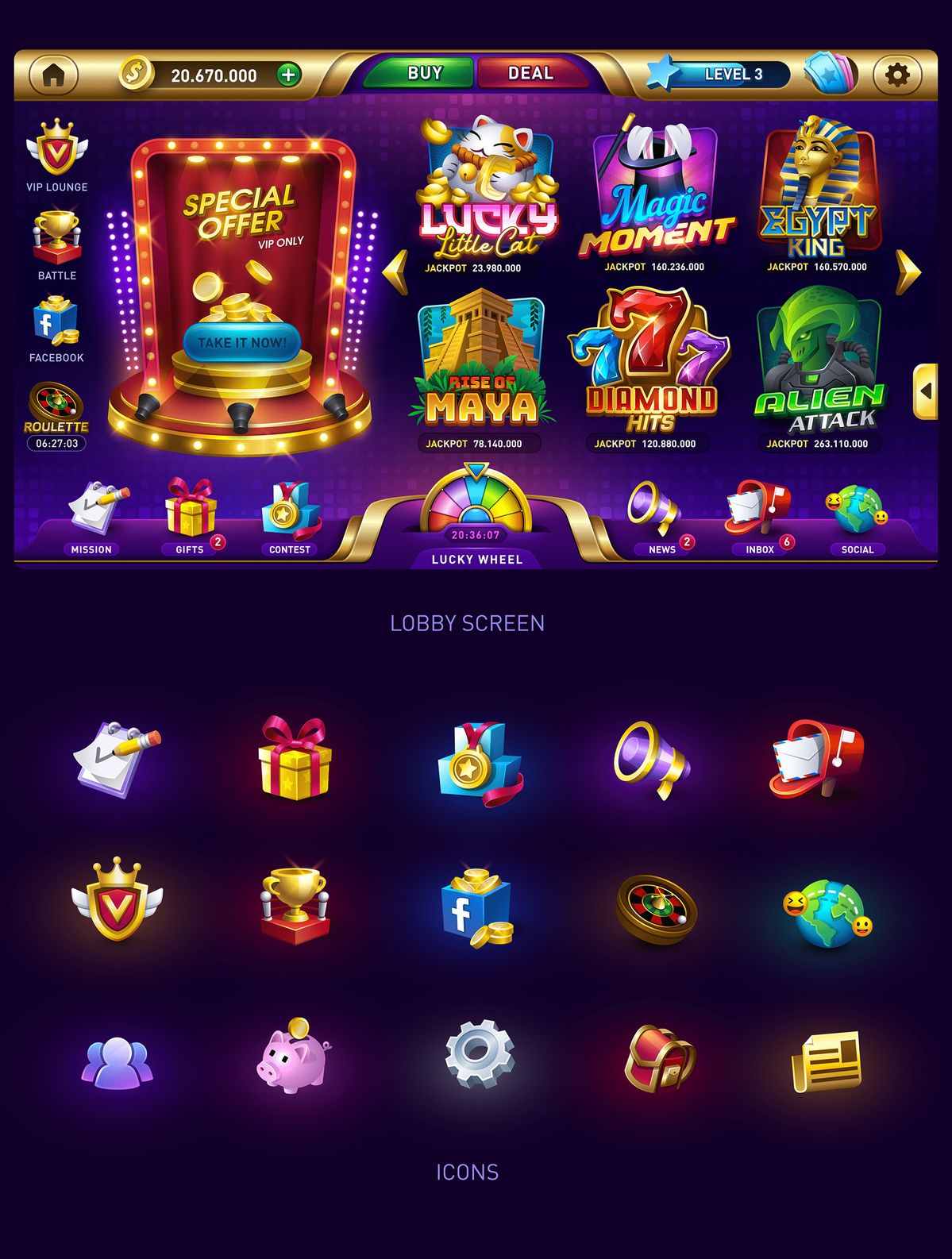 Neon Club Slots game